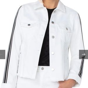 Liverpool white denim jacket size medium